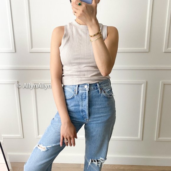 Zara Tops - Ribbed High Neck Tank - Medium / Small - Zara